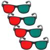 Lawnrden 4Pcs 3D Glasses, Black Frame Red Green 3D Viewing Glasses for Dimensional Anaglyph TV Movie DVD Game and Amblyopia Training Eyeglasses view 1