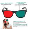 Lawnrden 4Pcs 3D Glasses, Black Frame Red Green 3D Viewing Glasses for Dimensional Anaglyph TV Movie DVD Game and Amblyopia Training Eyeglasses view 2