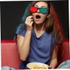 Lawnrden 4Pcs 3D Glasses, Black Frame Red Green 3D Viewing Glasses for Dimensional Anaglyph TV Movie DVD Game and Amblyopia Training Eyeglasses view 3