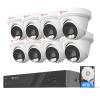 Anpviz 16 Channel NVR PoE Security Camera System with Two Way Audio, AI Human Vehicle Detection, 8x 4K 8MP Wired IP Turret Cameras Outdoor, 16CH 12MP PoE NVR with 4TB HDD, CCTV for Business Home, NDAA view 1