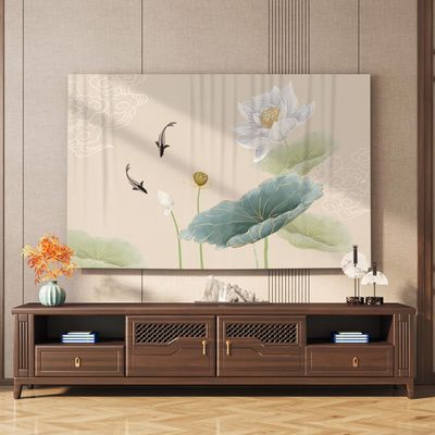 TV Cover Indoor Display Covers Modern High-end Living Room Bedroom Art Decoration 32-80 Inch TV/PC Dust Cover LED/LCD Wall Mount/Curved/Desktop Monitor/Desktop Monitor-Pattern-3||42/43in(100*65cm)