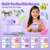Kids Instant Print Camera, 1080P HD Digital Camera with Selfie Dual Lens, 3 Rolls Print Paper, 32GB Card, Birthday Christmas Toys Gifts for Toddler Boys and Girls Age 3-12+. view 2