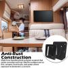 Anti-Rust Quick Release RV TV Mount, Plastic Polymer, VESA 100x100mm, for Screens up to 43 inches and 30 lbs, Low Profile Wall Bracket, for Camping, Truck, Movie Night, 2 Wall Plates 1 VESA Bracket view 2