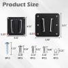 Anti-Rust Quick Release RV TV Mount, Plastic Polymer, VESA 100x100mm, for Screens up to 43 inches and 30 lbs, Low Profile Wall Bracket, for Camping, Truck, Movie Night, 2 Wall Plates 1 VESA Bracket view 3