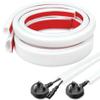 Cord Hider,White Cord Covers for Wires On Wall,TV Wire Hider,Silicone Self-Adhesive Cable Raceway for Powers Cords Management,1.1 * 0.47Inch, Length 157 Inch view 1