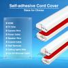 Cord Hider,White Cord Covers for Wires On Wall,TV Wire Hider,Silicone Self-Adhesive Cable Raceway for Powers Cords Management,1.1 * 0.47Inch, Length 157 Inch view 2