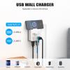 Multi Plug Outlet Extender with 2 USB-A + 2 USB-C & Phone Holder, HITRENDS 1875W/16A 4-Outlet Extender, Non Surge Protector Travel Cruise Ship Essentials, Electrical Wall Splitter for Home Office view 2