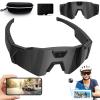 POV Glasses 4K Baseball Glasses with Camera, Baseball Sunglasses with Camera, Sports Sunglasses with Cameras, Smart Cameras Glasse for Men and Women Recording for Outdoor Activities (Black-B) view 1
