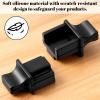 50 Pcs RJ45 Dust Covers Ethernet Port Plugs Protector Stopper Silicone Cap for TV, Computer, Other Devices(Black) view 3