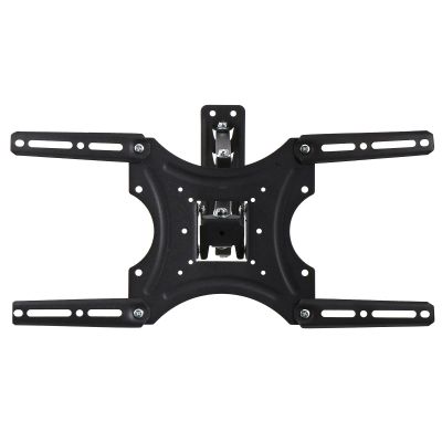 COMPUKAS Fixed Tv Wall Mount Bracket Black Sturdy Screen Holder for LED Flat Panel Display Space-Saving Wall Hanging Support with Heat Dissipation Design Easy Installation Without Expert