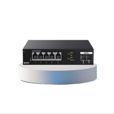 8-Port Gigabit LAN Splitter Hub NAS 10000Mbps Disconnector 2x10G SFP(7 Port with us Plug)