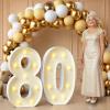 imprsv 80 Marquee Numbers, 3FT Light Up Sign for 80th Birthday Party Decor view 1
