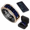 Domars Smart Ring Health Tracker with Display, Fitness Ring for Women Men with Heart Rate,Sleep Monitoring, Gesture Control, No Subscription, Fast-Charge Case, IP68 Smart Rings (Gold, 13(22.3mm)) view 1
