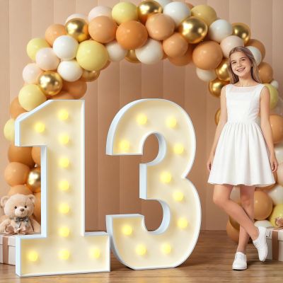 imprsv 13 Marquee Numbers, 4FT Light Up Sign for 13th Birthday Party Decor