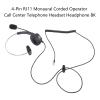 4-Pin RJ11 Monaural Corded Call Center Telephone Headset Headphone BK Earphone Headphonem in Ear Stereo Sound Noise Isolating Earbud Device Air Duct Noise-Cancelling USB view 4