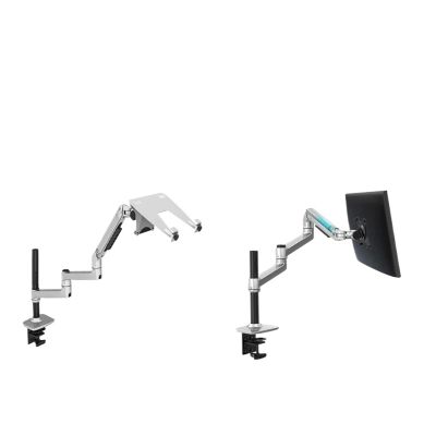 450mm DL-8013LP Full Motion 17 Inch Laptop Desktop Stand Aluminum Alloy 17-38 Inch Monitor Stand Mechanical Spring Long Arm Monitor 3-11kg(450mm Silver)