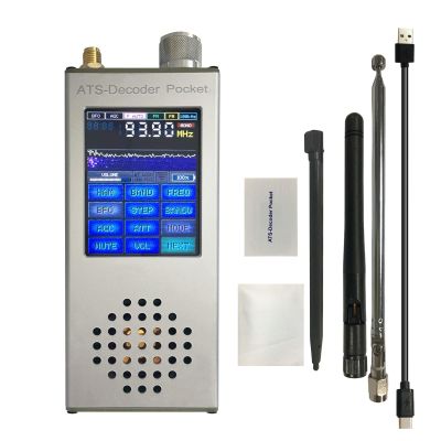 ATS-Decoder Pocket SI4732 Full Band Radio Receiver Portable DSP ATS120 2.4" Touchscreen FM RDS AM MW SW SSB LSB/USB ESP32 Bluetooth Rotary Encoder Type-C Rechargeable Radio Developers Hobbyists
