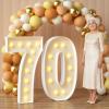 imprsv 70 Marquee Numbers, 4FT 70 Light Up Numbers for 70th Birthday Decorations, Large Marquee Light Up Number Sign for Anniversary Party Decorations (Need to Assemble) view 1