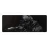 American Army Troops Soldiers Gaming Mouse Pad 32L12W inch Extended Large Laptop Keyboard Non-Slip Rubber Base with Stitched Edges for Home Office Computer view 1