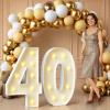 imprsv 40 Marquee Numbers, 3FT Light Up Sign for 40th Birthday Party Decor view 1