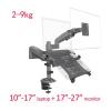 22-32" LCD TV Monitor Desktop Stand + 10-17" Laptop Stand with Gas Spring, Full Motion, 2-12kg, Dual-Arm Clamp(2-9KG Matte) view 2