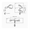 22-32" LCD TV Monitor Desktop Stand + 10-17" Laptop Stand with Gas Spring, Full Motion, 2-12kg, Dual-Arm Clamp(2-9KG Matte) view 4