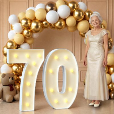 imprsv 70 Marquee Numbers, 3FT Light Up Sign for 70th Birthday Party Decor