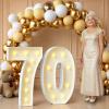 imprsv 70 Marquee Numbers, 3FT Light Up Sign for 70th Birthday Party Decor view 1
