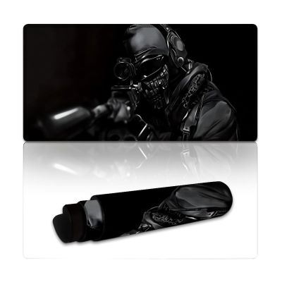 American Army Troops Soldiers Gaming Mouse Pad 24L12W inch Extended Large Laptop Keyboard Non-Slip Rubber Base with Stitched Edges for Home Office Computer