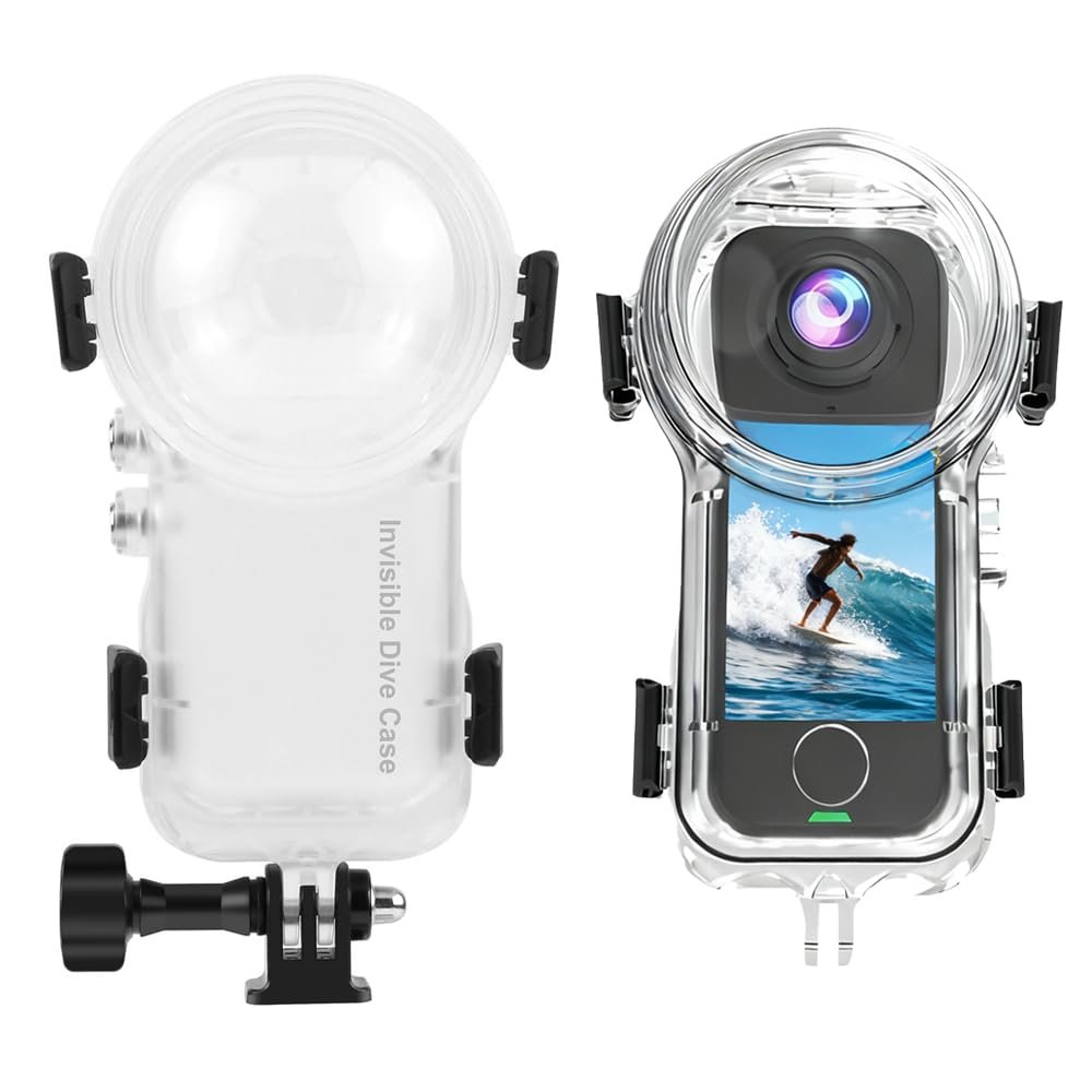 KETOPKIN Invisible Dive Case for Insta360 X4 Air,50M/164FT Underwater Waterproof Diving Housing Protective Shell with Bracket for Insta 360 X4 Air Camera Accessories