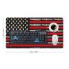American Flag Bullets Gaming Mouse Pad 30L16W inch Extended Large Laptop Keyboard Non-Slip Rubber Base with Stitched Edges for Home Office Computer view 2