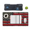 American Flag Bullets Gaming Mouse Pad 30L16W inch Extended Large Laptop Keyboard Non-Slip Rubber Base with Stitched Edges for Home Office Computer view 4