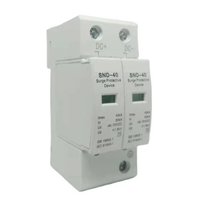 2P DC Surge Protector SPD 20KA-40KA DC 12V 24V 48V 60V 70V 110V 220V Power Surge Protection Device Surge Suppressor(60-120V)
