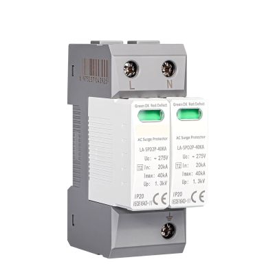 2P 20-40kA 110V 220V 380V AC DIN Rail Type Low Voltage Surge Protector Arrester