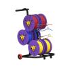 Electrical Wire Spool Rack,Wiring Spool Holder Storage Cart,Multiple Axles Cable Dispenser,with Adjustable Storage Tray,330 LBS Capacity,for Efficient Workplace(6 trays) view 1