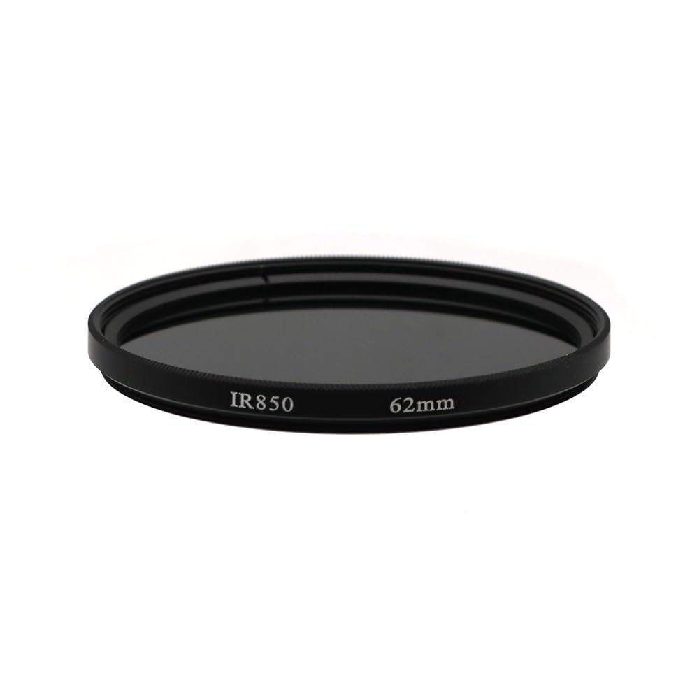 62mm Infrared Filter IR950/IR850/IR760/IR720/IR680 Infra-red Filter with HD Optical Glass Waterproof/Scratch Fun Artistic Photography 40.5/43/46/49/52/55/58/62/67/72/77/82/86mm Lens Filter(62mm,IR850)