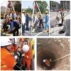 Confined Space Tripod with Rescue Winch Fall Protection Device and Lifting Tool for Manholes  HeavyDuty Tripod for Safe Access and Emergency Situations view 2