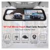 10inch Rear View Mirror Camera IPS Full Touch Screen 1080P Stream Media Rearview Mirror Dash Cam Dual Camera(NOT SD Card) view 2