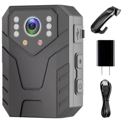 Vestamore 2K Body Camera for Law Enforcement, 170 Wide-Angle Lens, Night Vision, 128G, Waterproof