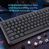 ASHATA 75% Wireless Gaming Keyboard, Compact Keyboard or PC, 84 Keys Silent Scissor Switch, with 2.4G Receiver, for Desktop PC Laptop Support for Win System (Black) view 4
