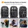 MOSISO Camera Backpack, DSLR/SLR/Mirrorless Full Back Access Photography Backpack, Waterproof Camera Bag with Tripod Holder&Laptop Compartment&Rain Cover Compatible with Canon/Nikon/Sony, Black view 2