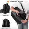 MOSISO Camera Backpack, DSLR/SLR/Mirrorless Full Back Access Photography Backpack, Waterproof Camera Bag with Tripod Holder&Laptop Compartment&Rain Cover Compatible with Canon/Nikon/Sony, Black view 3