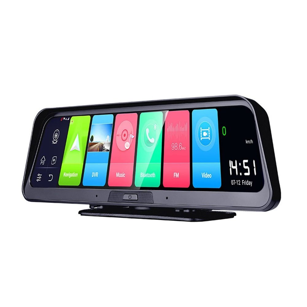 10 Inch Mirror Dash Cam 4G Car Reariew Mirror Dash Cam Video Recorder FHD 1080P ADAS WiFi Dual Lens Remote View Camera(None)