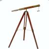 Decorative Brass Telescope  Leather Wrapped Nautical Design with Wooden Tripod High Magnification Collectibles Gifts Item view 4