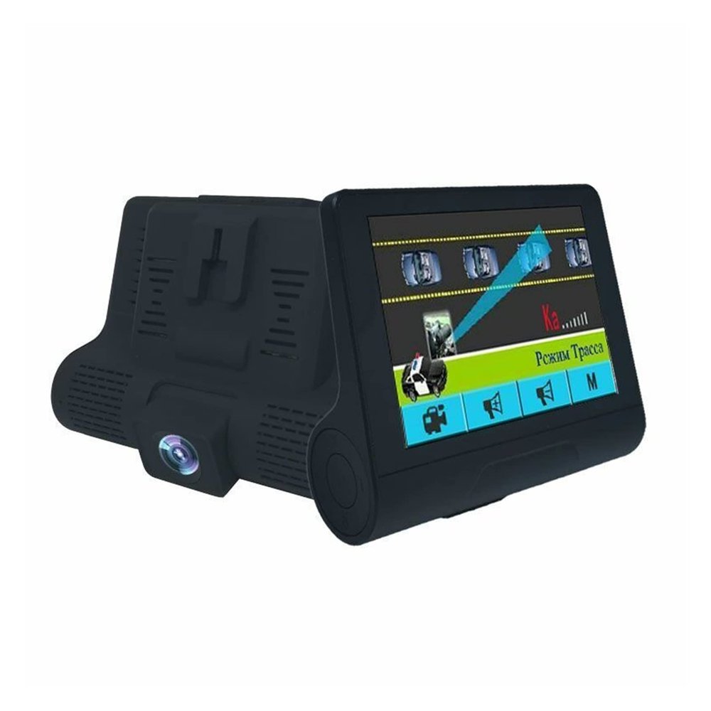 4.0 Inch Car DVR Dash Camera 2 in 1 Radar Detector Russian/English Voice DVR Camera FHD 1080P Speedcam Anti Radar Detector(NOT SD Card)