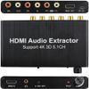 HDMI Audio Decoder,4K Audio Digital to Analog Converter, 3.5mm Headphone Output, 5.1-Channel Mode,Support Network Player, HDTV, Blu-ray DVD, DVD, PS3, DM500S, DM800HD, Etc view 4