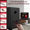 Pyle 5.25 Bookshelf Speakers, Pair of Wired Bookshelf Speakers with Wall Mount Brackets, 2-Way HiFi Home Theater with Paper Cone, Soft Dome Tweeter, Compact Design, 11.5 x 7.5 x 9.5, Black view 3