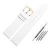 INEOUT Lizard Pattern Genuine Leather Watchband 10 12 14 16mm 18 20mm Watch Simple Stylish Wristwatches Band(White gold buckle,14mm) view 1