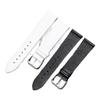 INEOUT Lizard Pattern Genuine Leather Watchband 10 12 14 16mm 18 20mm Watch Simple Stylish Wristwatches Band(White gold buckle,14mm) view 3