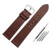 INEOUT Lizard Pattern Genuine Leather Watchband 10 12 14 16mm 18 20mm Watch Simple Stylish Wristwatches Band(White gold buckle,14mm) view 4